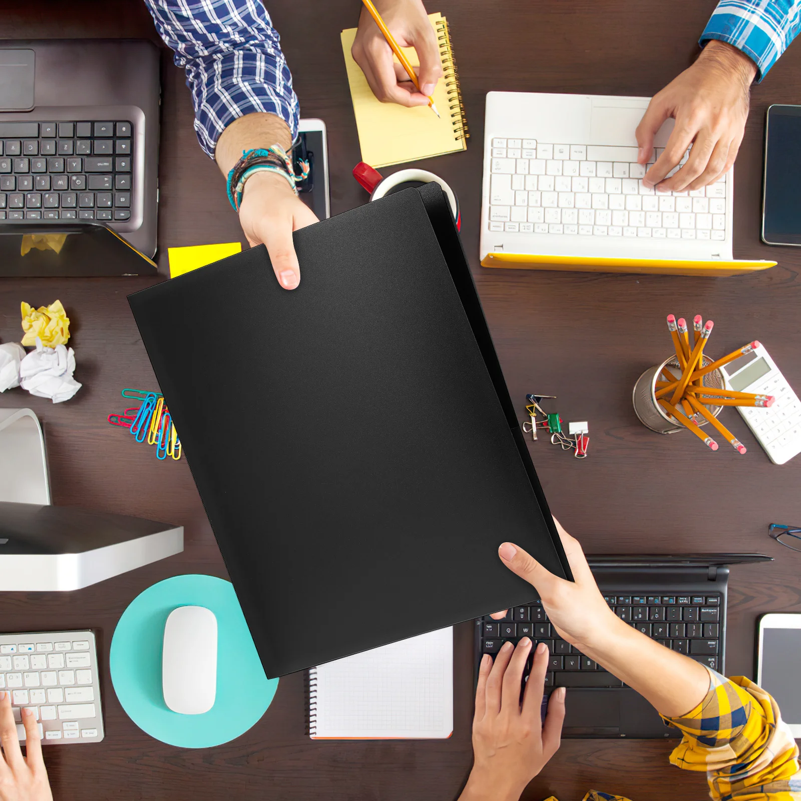 

12-шт. Папка с двойной вилкой. Офисные визитные карточки. Пластиковые папки для файлов с карманами.