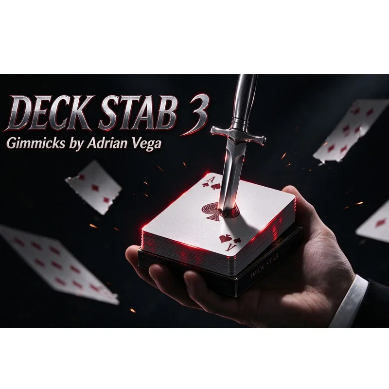 DECK STAB 3 Gimmicks by Adrian Vega Card Magic Tricks Decks Close Up Magic Props Illusions Street Magic Magician Professional