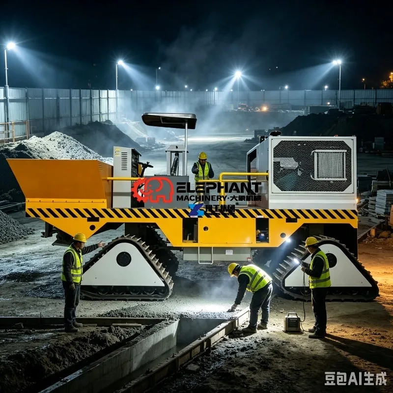 Professional Concrete Curb Canal Slipform Machine Adjustable Width Automatic Paver for Road Pavement and Landscape Construction