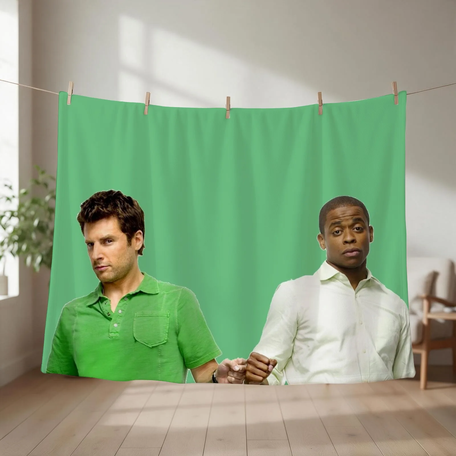Psych's Shawn and Gus design Throw Blanket Bed covers Soft Big Decorative Throw Soft Beds Blankets