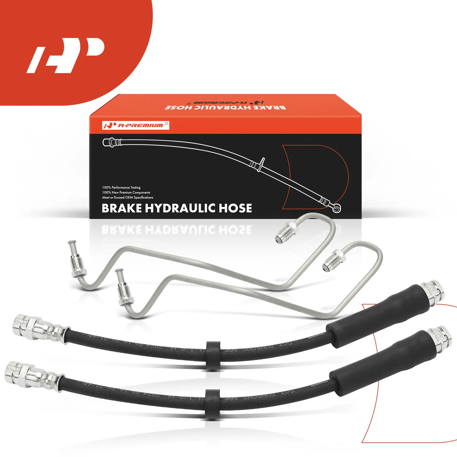 A-Premium 2Pcs Front Brake Hydraulic Hose for Audi A4 2016 A4 Quattro A4 allroad 2017-2021 A5 Quattro A5 Sportback 2018-2021