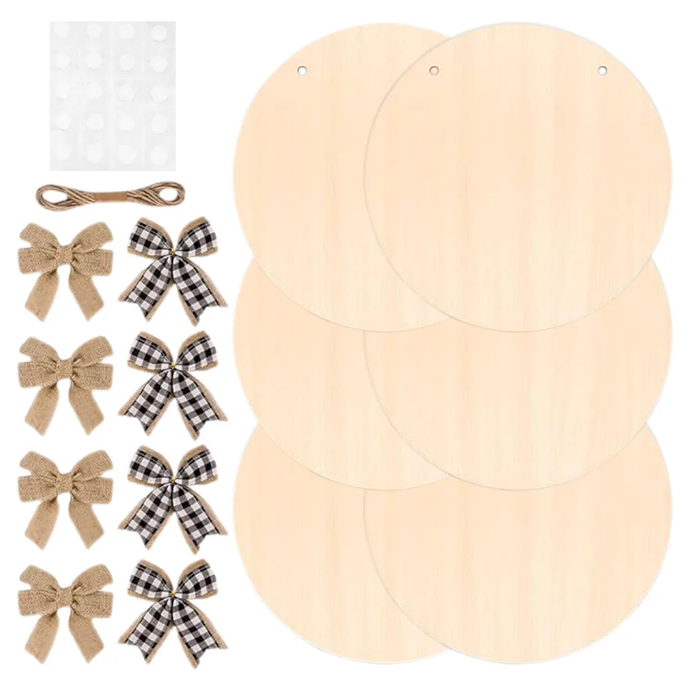 

1 set Round Wood Slices Unfinished Wooden Pieces Craft Decoration DIY Cutouts Painting Wall naments Smooth Safe Durable