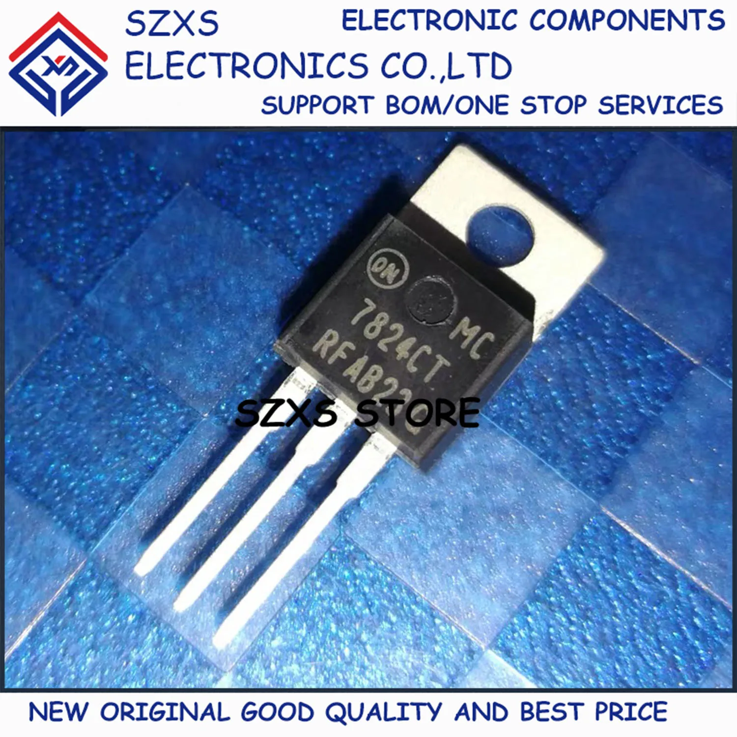 

New Original 10Pcs MC7824CT MC7824CTG MC7812CT MC7812CTG TO-220 Three-terminal Voltage Regulator In Stock Good Quality