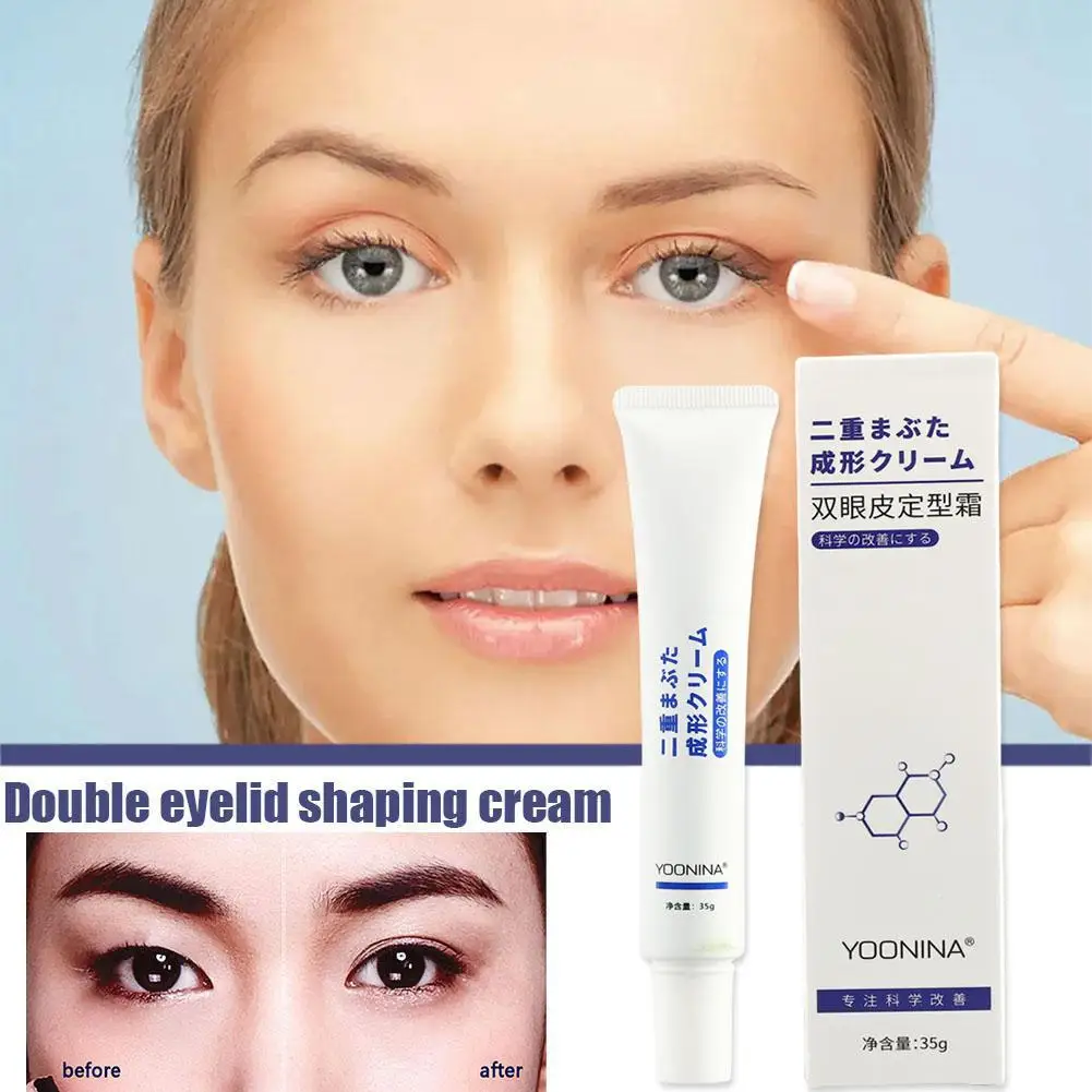 Crema de estilismo mágica para párpados dobles, herramientas súper elásticas, maquillaje largo, elevación de ojos, elevación plegable Invisible, moldeador de ojos duradero R6F8