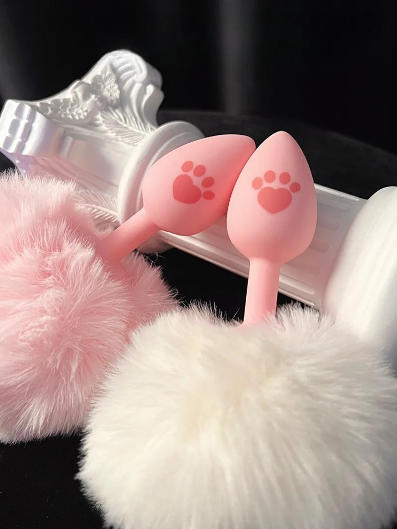Cola de silicona con forma de pata de gato y conejo de peluche, accesorios de Cosplay divertidos y sexys para parejas, accesorio de juego de rol juguetón, complemento de disfraz de dulce deseo