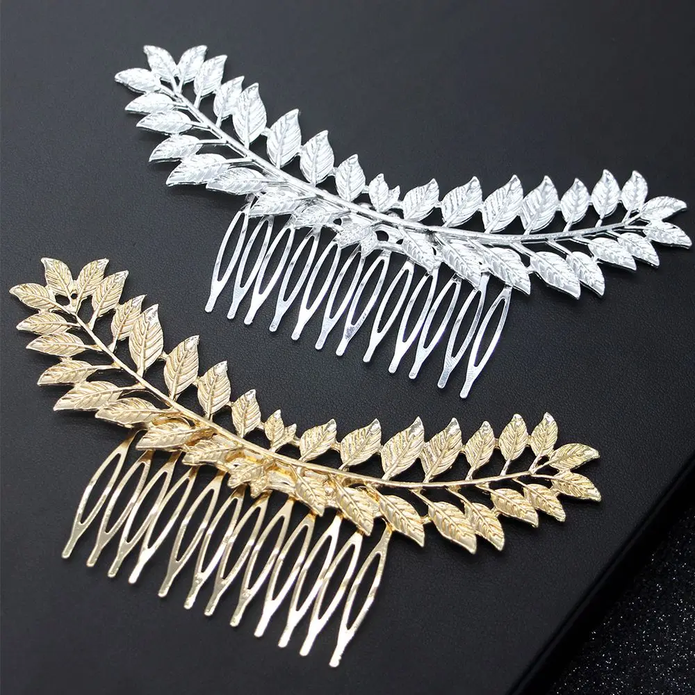 Bride Hair Bride Hair Comb Wedding tiara Leaves shape Wedding Headdress Hairpins Leaves headwear Disk Hair Hair Comb