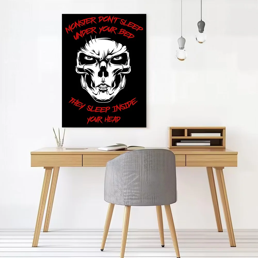 Monster Dont Sleep Canvas Poster Wall Art Customizable High Quality Printed Picture for Home Decor Accessories Gamer Decoration