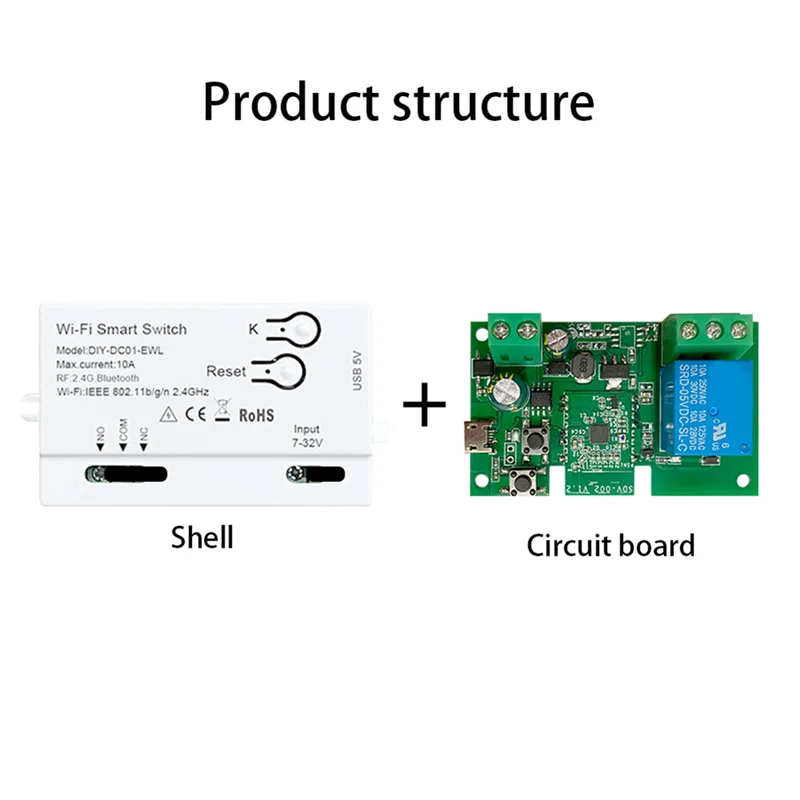 Умный переключатель POP-lWiFi EWeLink DIY Таймер + пульт дистанционного управления 1 канал 7-32 В 2,4G Wi-Fi Модуль домашней автоматизации для Alexa Google Home