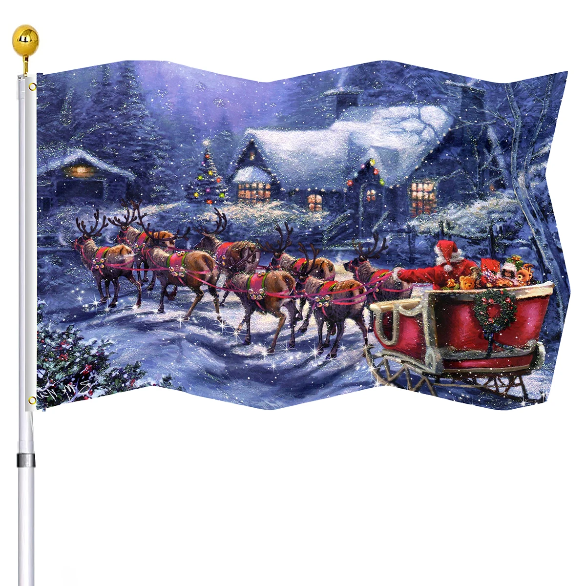 Christmas Flag Xmas Tree and S - Kids Outdoor Treehouse recension och pris