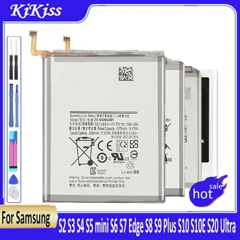 แบตเตอรี่สําหรับ Samsung GALAXY S2 S3 S4 S5 mini S6 S7 Edge S8 S9 Plus S10 S10E S20 Ultra S6edge S7edge SM G925F G930F G935F G950F