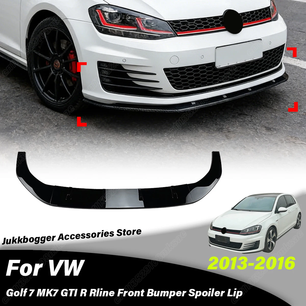 

Для Volkswagen Golf 7 MK7 GTI R Rline 2013-2016: Защитная накладка на нижнюю часть переднего бампера, декоративные аксессуары