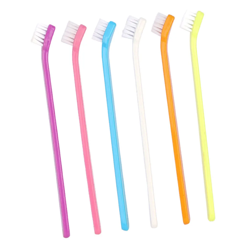 

6Pcs Portable Pet Toothbrushes Durable Single-Head Dog Cat Teeth Cleaning Oral Care Kit Dog Tooth Brush Puppy Toothbrush