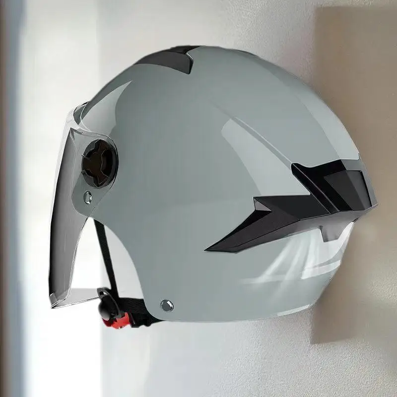 خوذة بمرآة مزدوجة للدراجات النارية من فور سيزونز، معدات ركوب الخيل الكهربائية للرجال والنساء، خوذة أمان تهوية قابلة للتعديل.