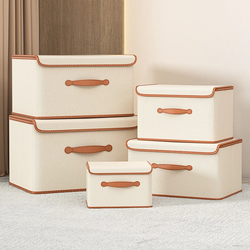 

Moisture Proof Storage Box with Lid Dustproof Large Capacity Foldable Clothes Storage Box Double Thickness Organizer