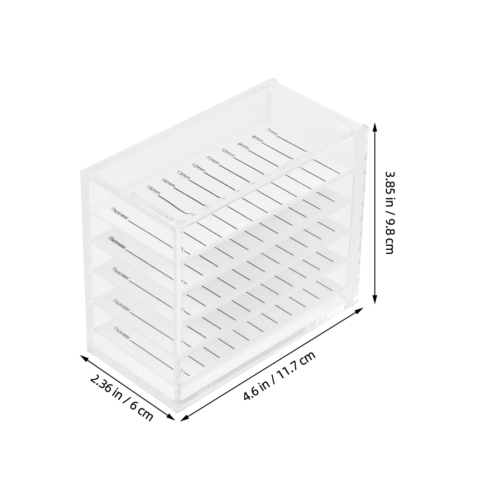 

Eyelash Storage Box Clear Acrylic False Eyelash Organizer Removable Partition Sliding Door Beauty Salon Personal Lash Packaging