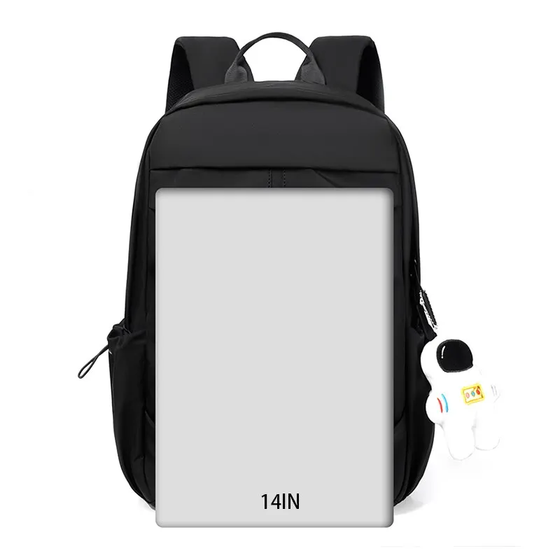 1 14 Inch Large Capacity Leisure Schoolbag Sports Simple Men And Women Universal Computer Backpack With Pendant