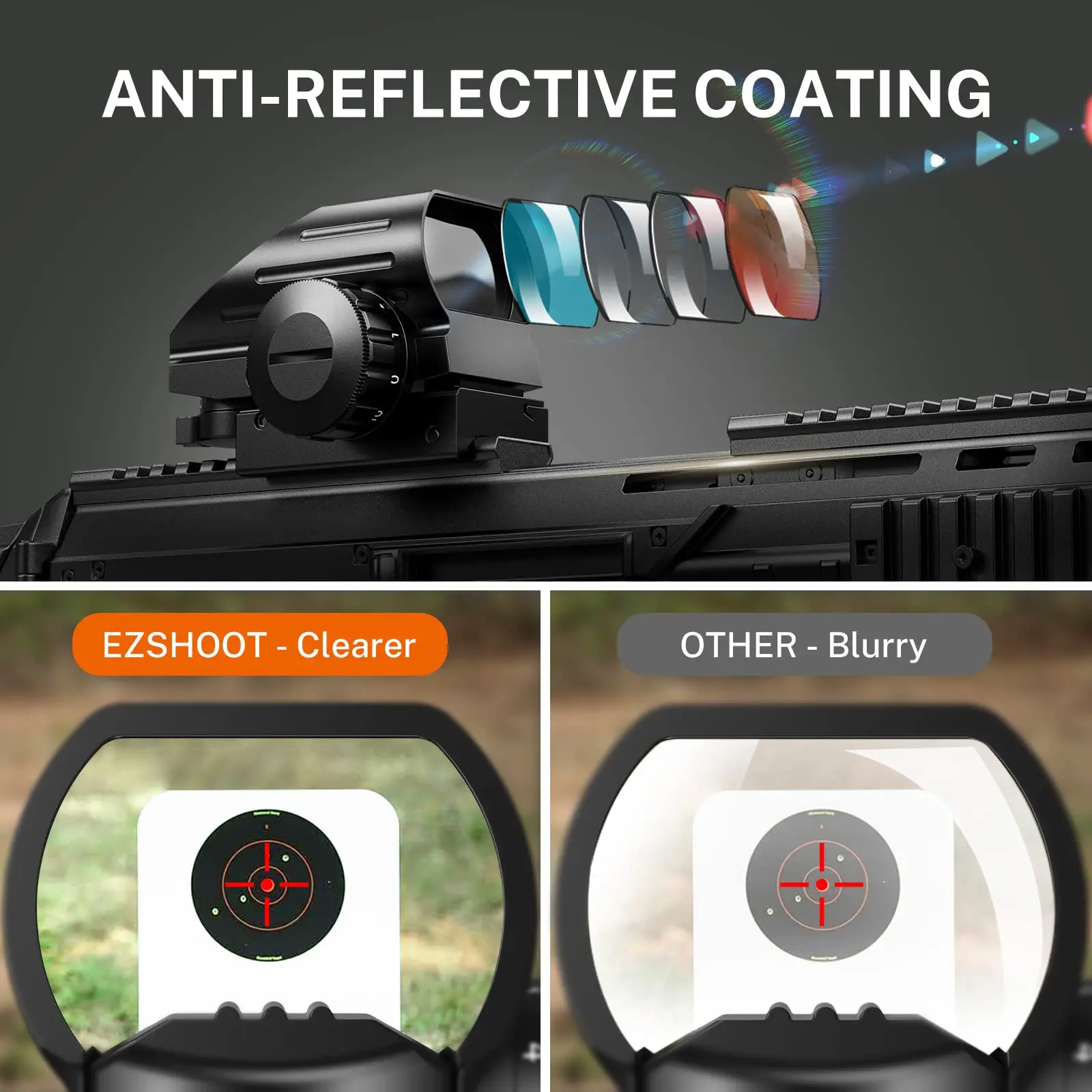 Riflescope نطاق رؤية واسعة الصيد البصر 11 مستوى سطوع غير محدود لتخفيف العين مع 4 شبكاني ريد دوت 20 مللي متر