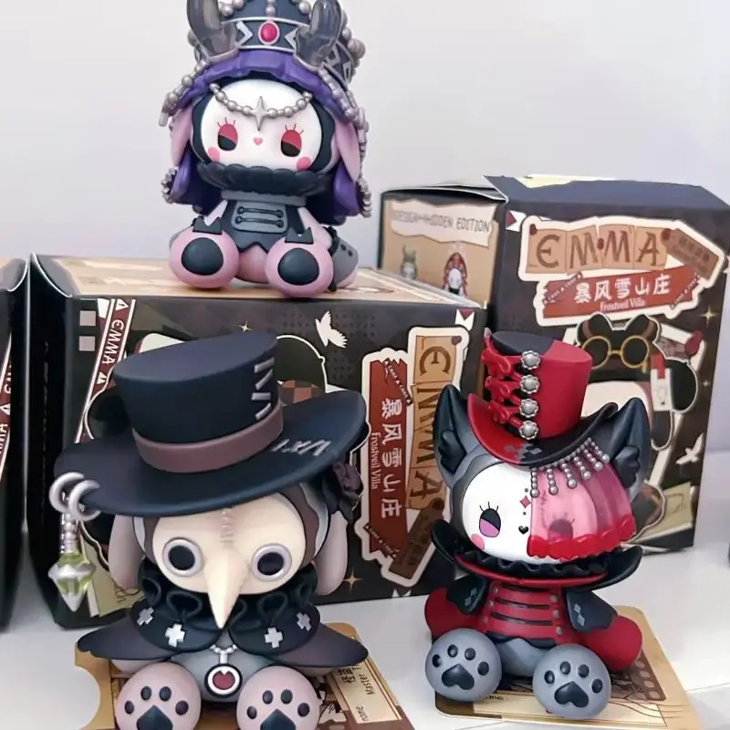 متوفر في المخزون EMMA Secret Forest Snowstorm فيلا صندوق أعمى نمط داكن تمثال عصري لطيف ديكور مكتب مفاجأة هدية للطفل هدية عيد الميلاد