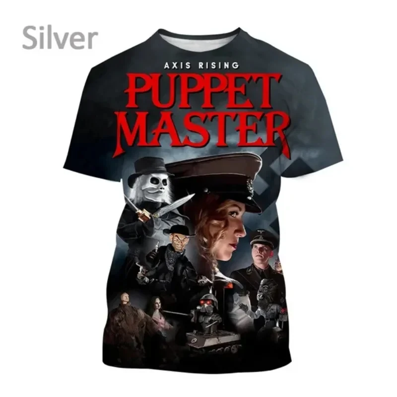 Horror Movie Puppet Master 3D Print o-collo Tshirt uomo moda Casual manica corta Hip Hop oversize Y2K abbigliamento Unisex