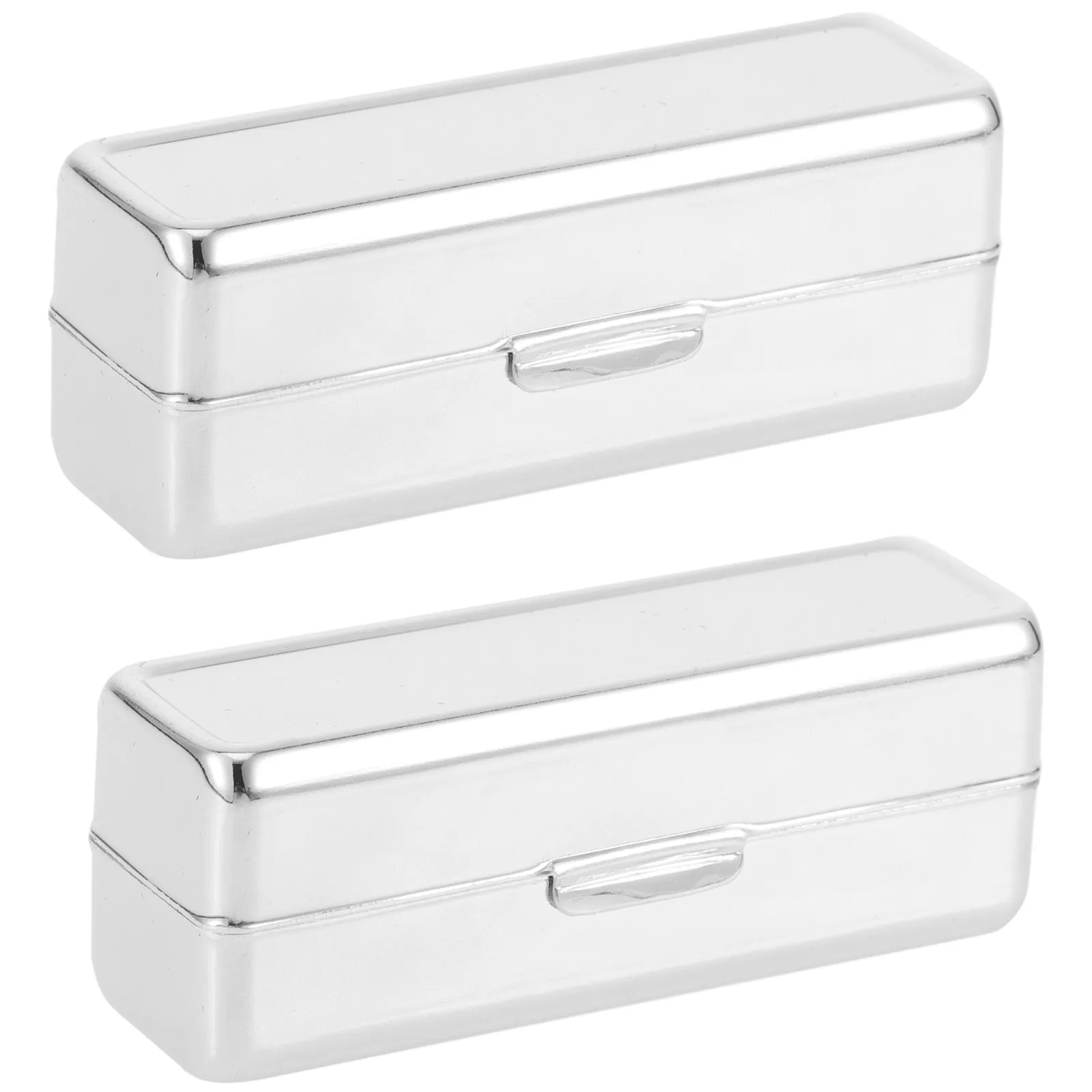 2pcs Lipstick Case Retro Portable Makeup Storage Box For Lip Balm Essential Oil Roller Durable Organizer Lipstick