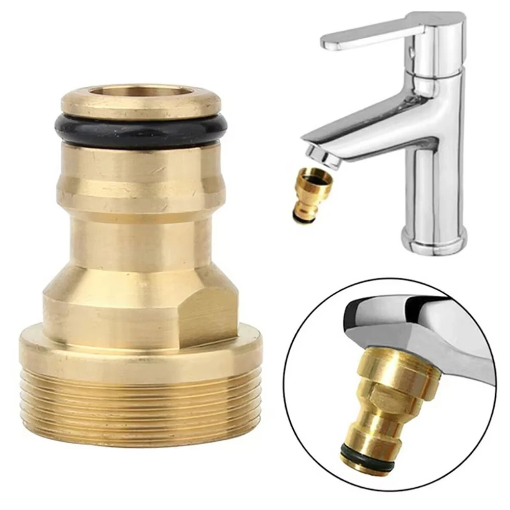 1/2/5pcs Kitchen Universal Faucet Adapter Brass Faucet Connector Mixer Hose Adaptor Basin Fitting Car Wash Watering Garden Tools