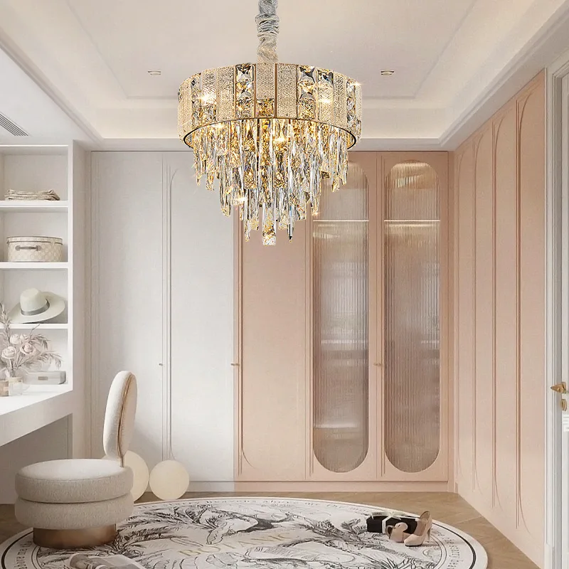Corridor, modern, simple, entry, entrance, light luxury, crystal, small chandelier