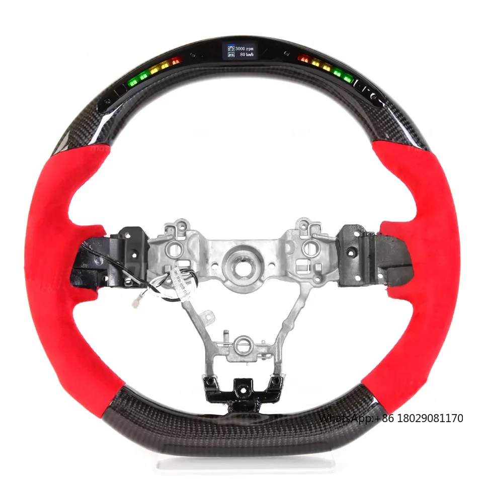 Car Steering Wheel for Subaru WRX STI LED Racing Car Real Carbon Fiber Steering Wheel