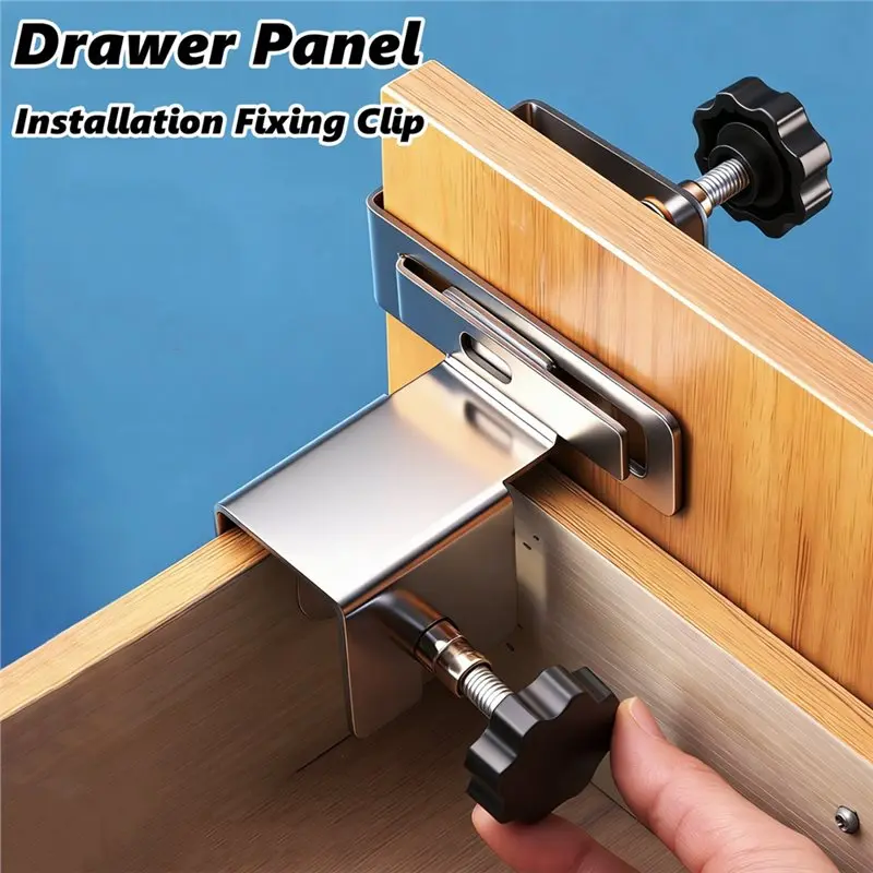 Hot Sale-Furniture Mounting Accessories-Adjustable Drawer Front Panel Installation Clamps For Efficient Assembly