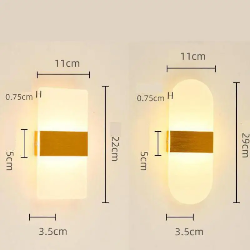 Loft Style Wall Light Applique Murale Luminaire Loft Led Stair Warm White Led Wall Lamp Bathroom Led Mirror Lighting