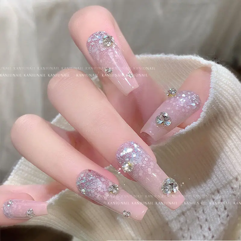 KANIU 1/2/5/10PCS Crystal Rhinestone Cluster Nail Decoration No-hand Piling Nail Rhinestone Charms Sparkly 3D Nail Accessories