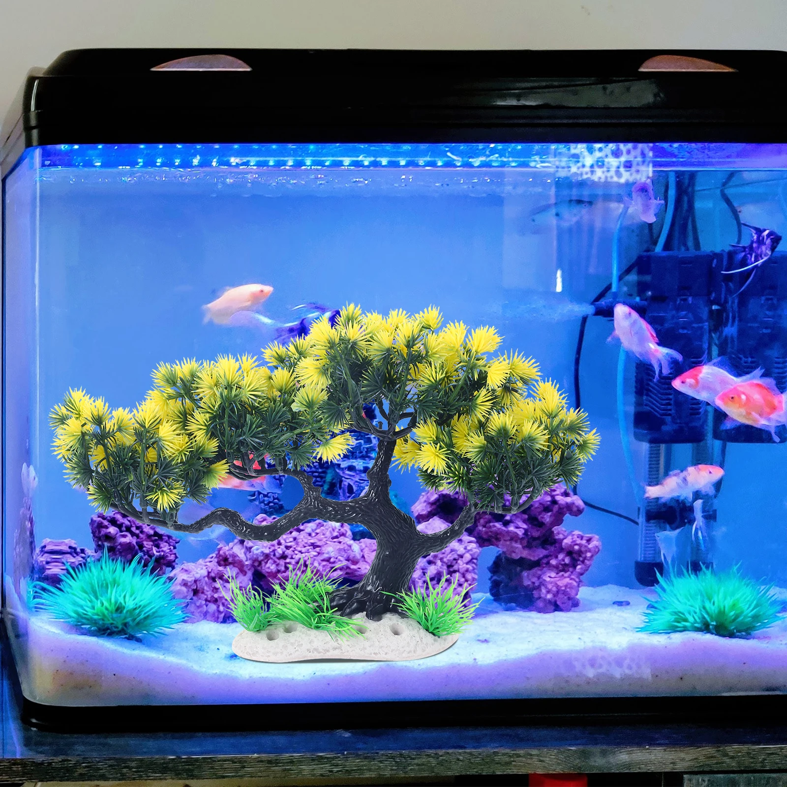 

Artificial Aquarium Plant Tree Fish Tank Decor Small Realistic Simulation for Aquatic Landscape Fish Tank Accessories