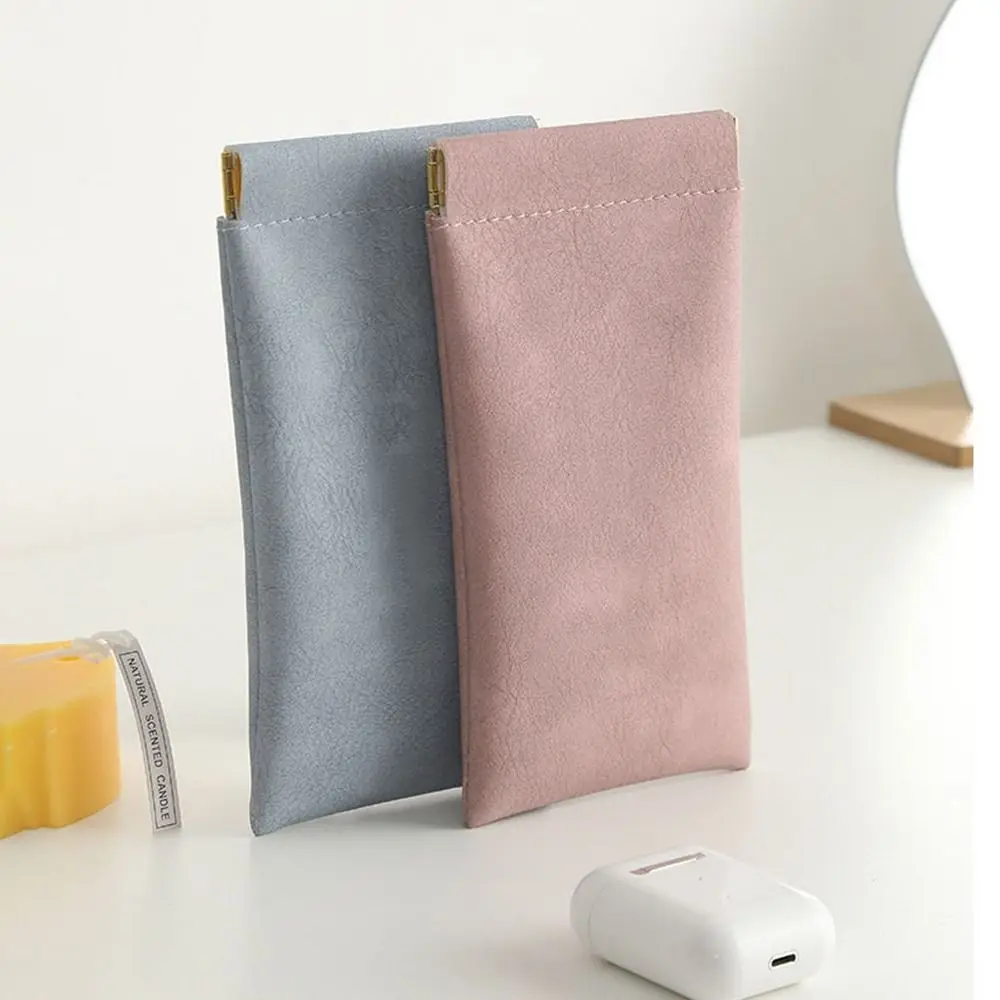 Female Automatic Closed Eyewear Protector Box Eyewear Protector Case Eye Glasses Holder Leather Glasses Case Sunglasses Pouch