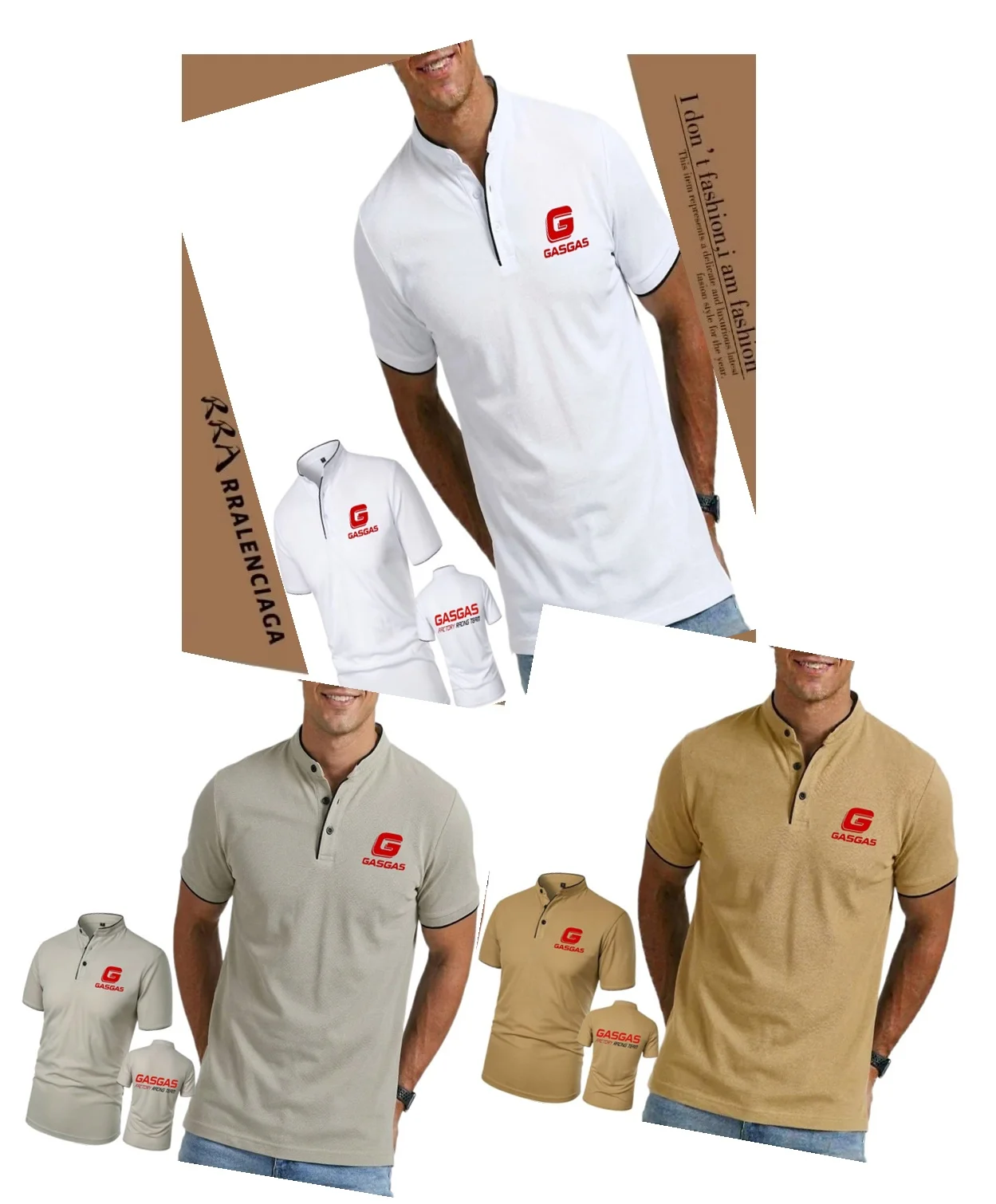 Youth Motorcycle GASGAS Factory Racing Team MEN Shirt Sports T-Shirt Fashion Men's Short Sleeve Henley Shirts Tees Polos Summer