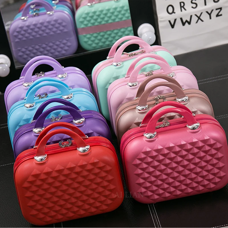 

Small Travel Girl Tote Suitcase Child Lovely Luggage Case Hardside Box Travel Weekend Clothes Toiletry Organizer Accessories