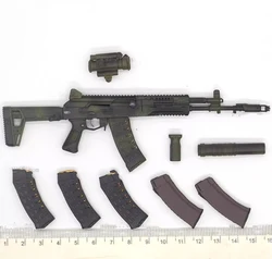 DAMTOYS DAM 78097 Russian Special Response Team Male Mini Weapon Toys Model AK12 Clips Sling Sight PVC Material Not Real 1/6