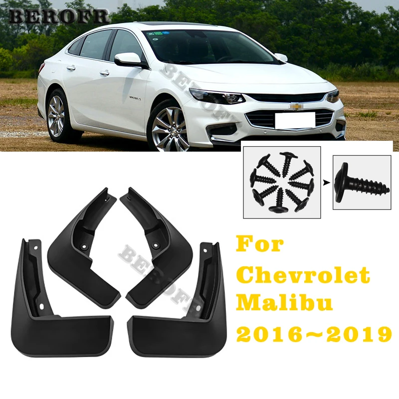 4PCS Brand New Car Mud Flaps for Chevrolet Malibu 2016~2019 Mk9 2017 2018  Mudguard Splash Guards Fender Mudflaps