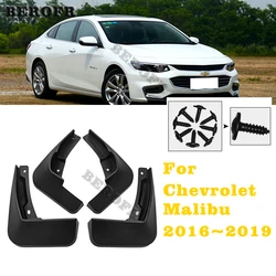 4PCS Brand New Car Mud Flaps for Chevrolet Malibu 2016~2019 Mk9 2017 2018  Mudguard Splash Guards Fender Mudflaps