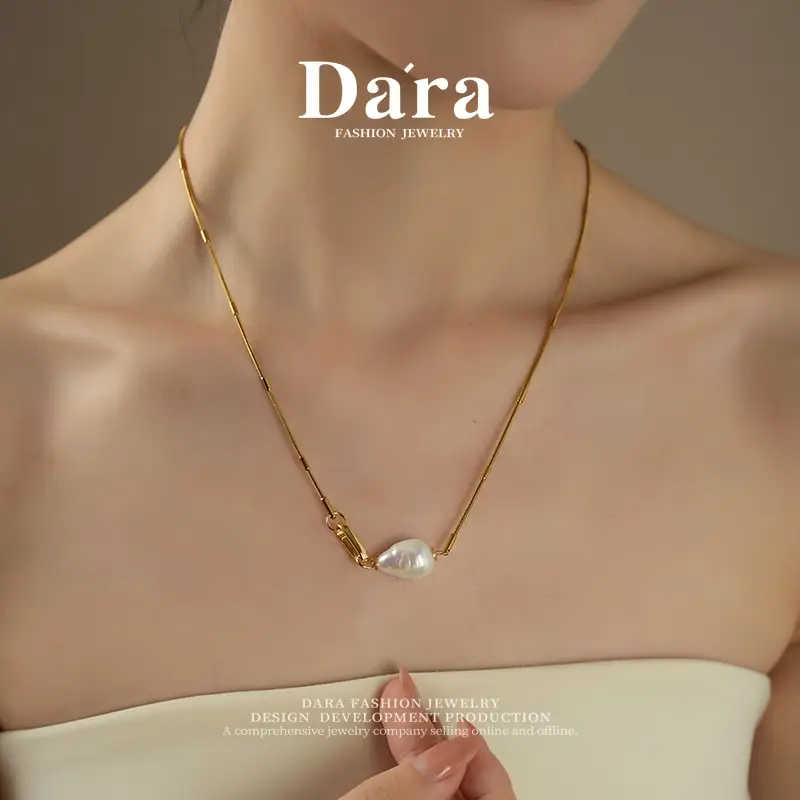 Freshwater pearl necklace 12-13mm high luster baroque, elegant everyday accessory for women