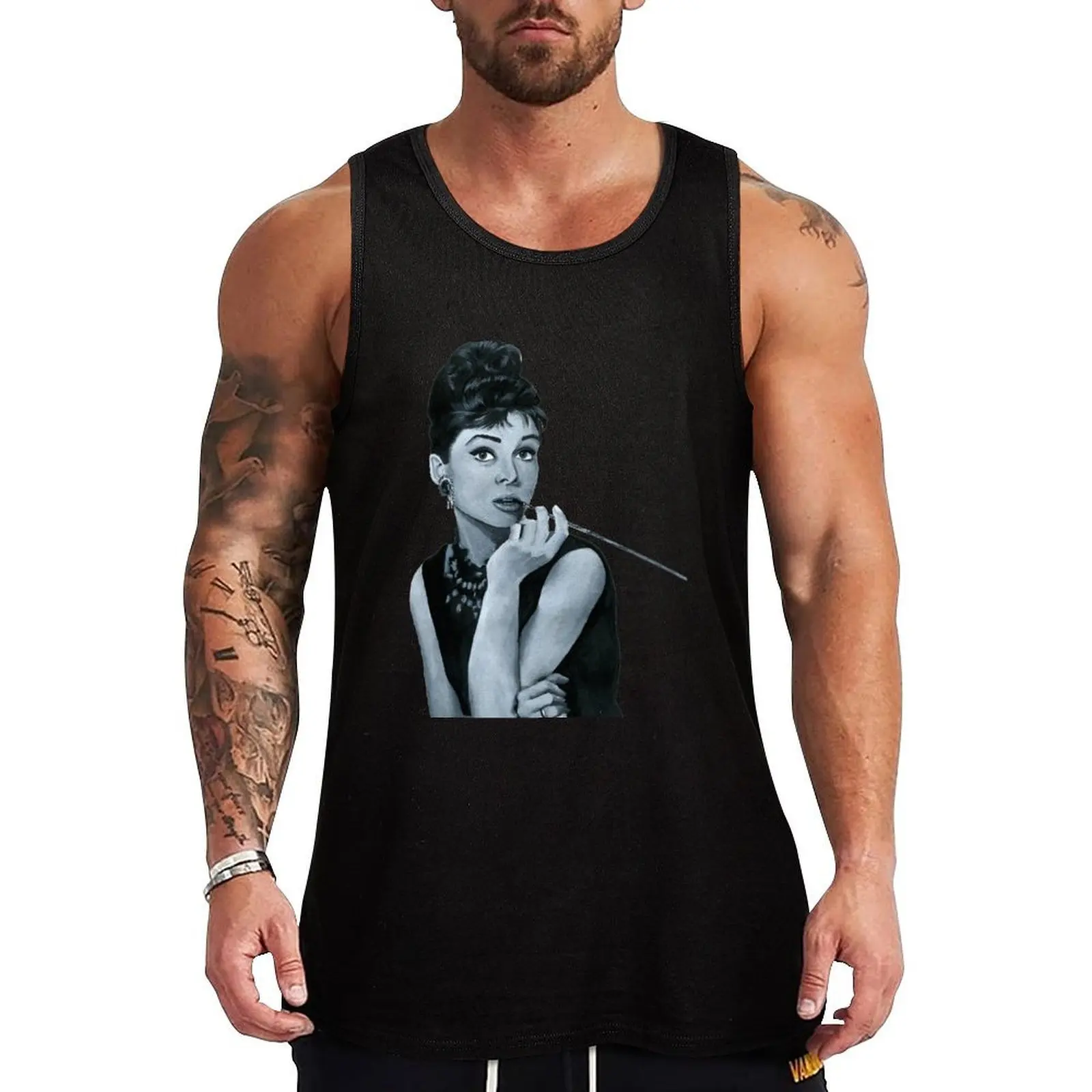 

Audrey Hepburn Tank Top Gym clothes Gym t-shirt man Men gym sportswear