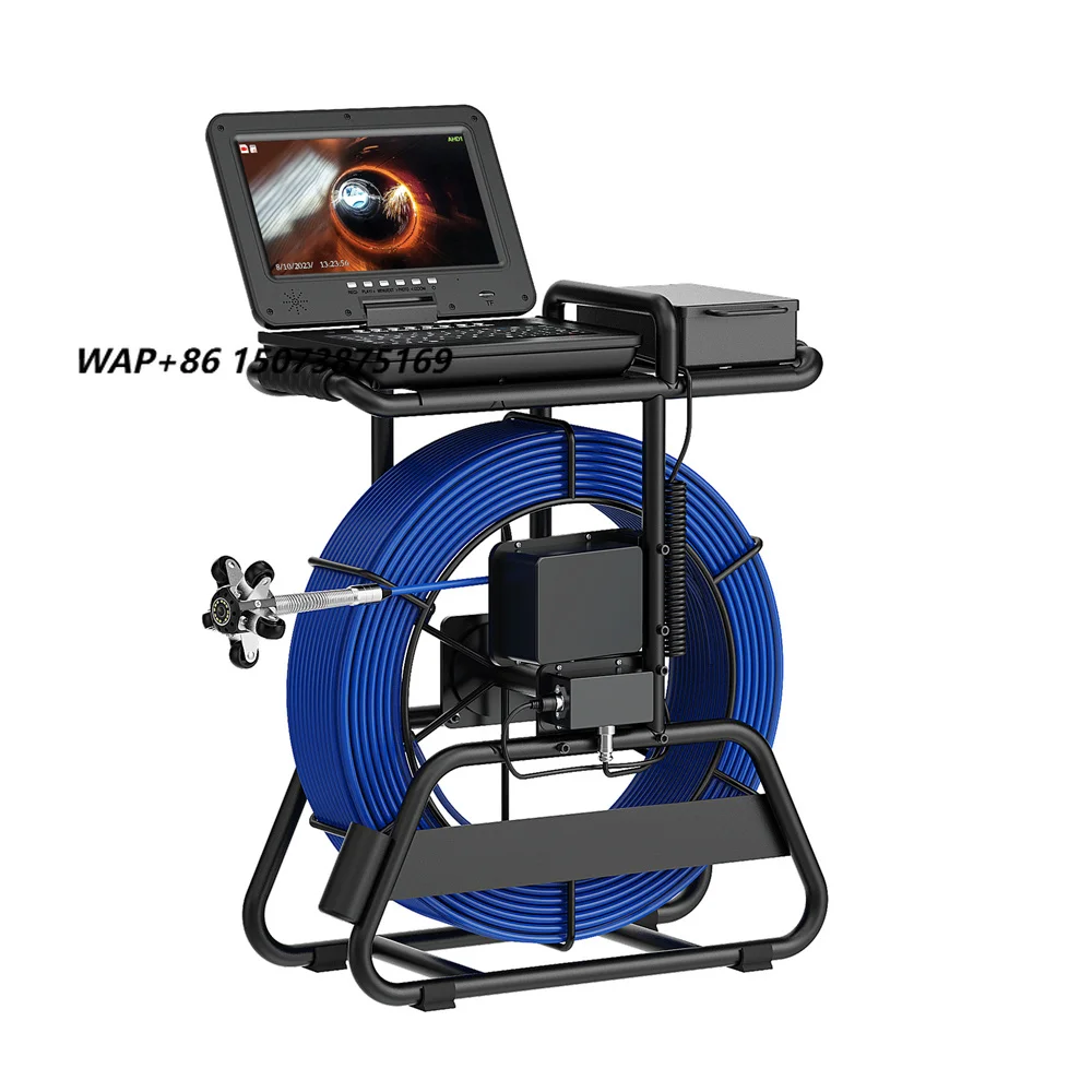 50m to 100m Inspection for Pipes With 512Hz Transmitter+HD 1080P Head+Auto Balance+10.1In Screen+Meter Counter