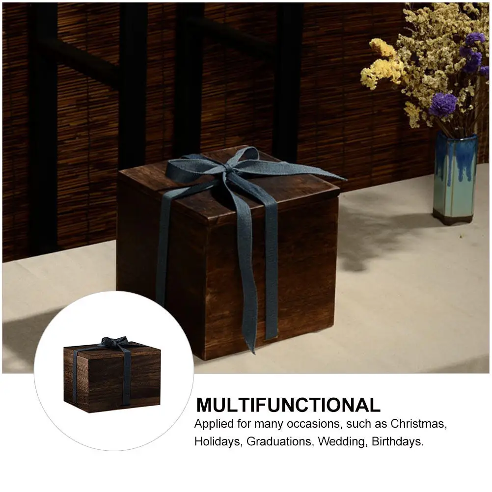 1Pcs Premium Paulownia Wood Gift Box Eco Friendly Lightweight Sturdy Storage Case for Jewelry Bracelets Christmas Anniversary
