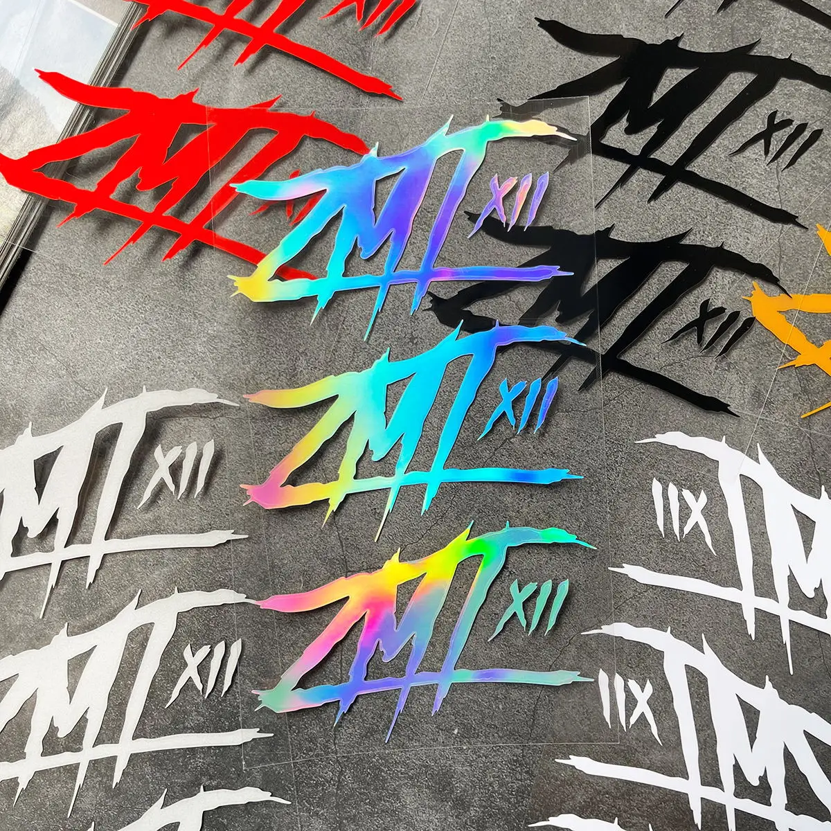 

ZMT Reflective Motorcycle Stickers, Vibrant Neon PVC Decals for Car Rear Windshield & Body, Easy to Apply