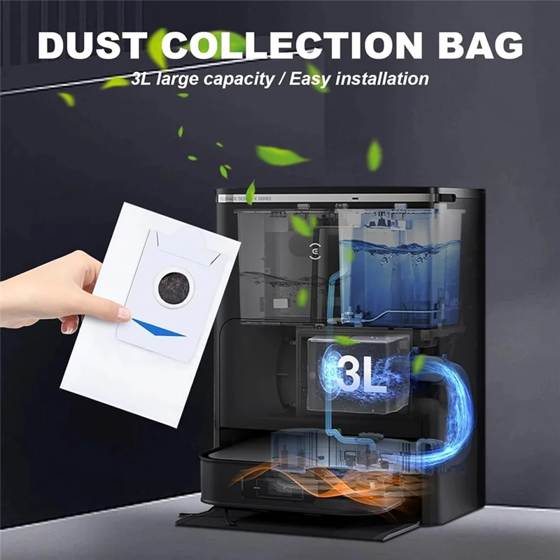 EAS-для Ecovacs Deebot X2 Series Комплексный комплект аксессуаров: основная боковая щетка, фильтр Hepa, ткань для швабры, мешки для пыли