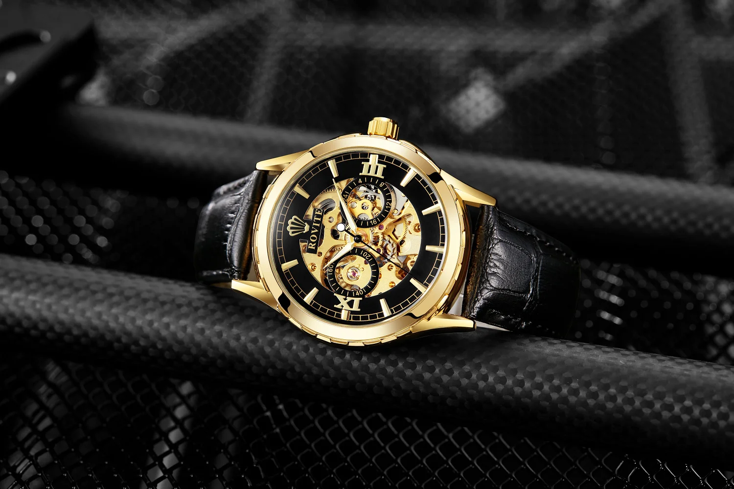 2023 Casual Mechanical Men Watch Waterproof Stainless Steel Strap New Design Skeleton Hollow Out Male Wristwatch Gift For Man