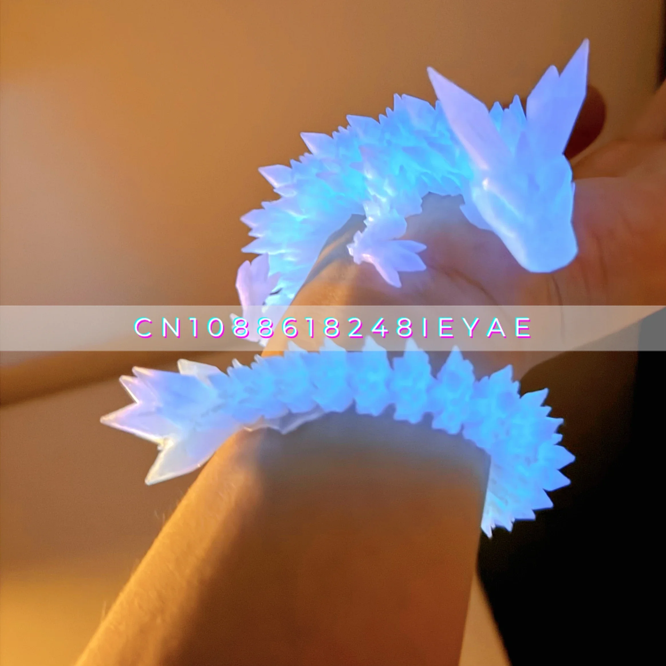 Luminous Dragon Crystal Dragon Simulation Model Animal Doll Creative Atmosphere Desktop Ornament 3D Printing Will Shine