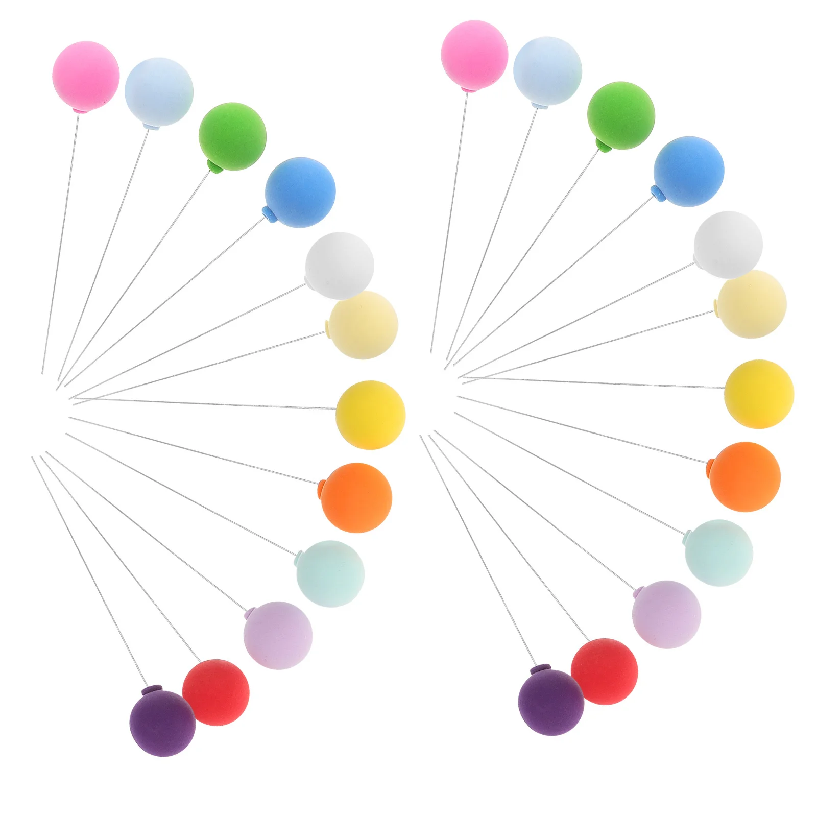 

48pcs Balloon Cake Decorations Colorful Mini Clay Ball Toppers For Birthday Baby Shower Wedding Party Cupcake Inserts