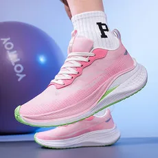 High Quality Pink Women's Running Shoes Lightweight Sports Gym Shoes Men Breathable Athletic Sneakers Men Platform Trainers