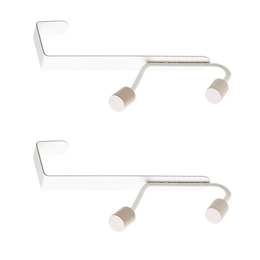 

2pcs Over Hooks Metal Hanging Black Towel Rack Multipurpose Home Storage Clothes Over Door Towel Hooks Hat Bag