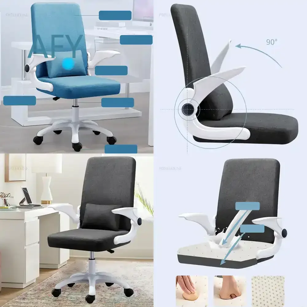 Lift Swivel Meeting Room Counter Computer Chair for Home Front Desk Executive Office Chair for Student Dormitory Bedroom Back