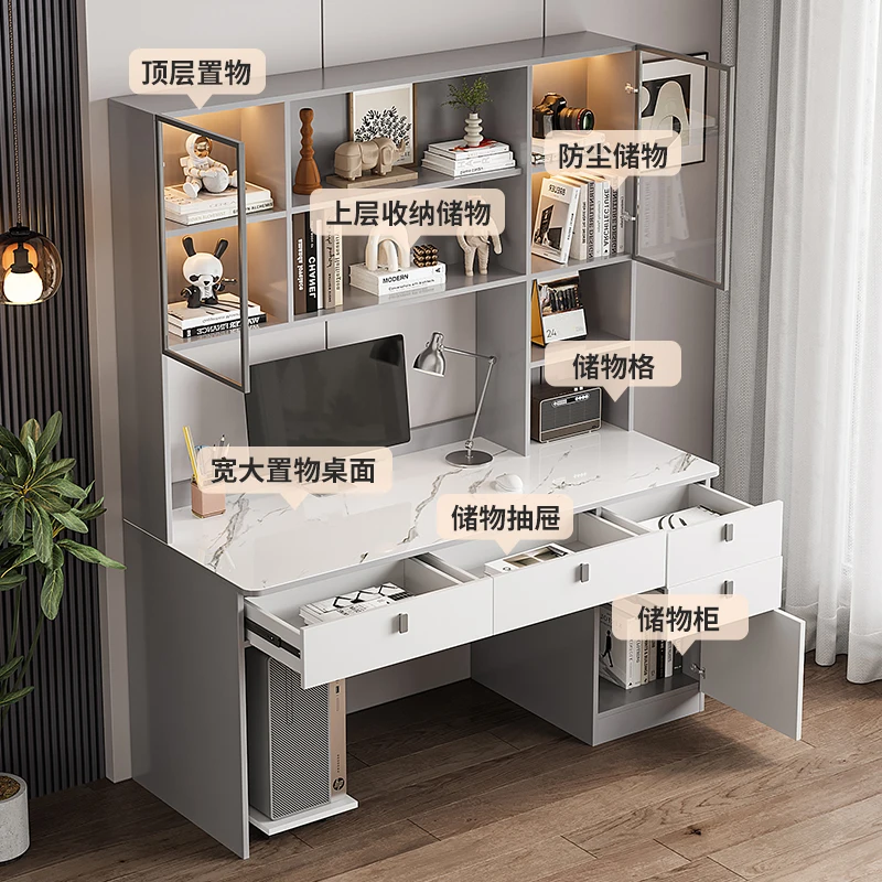 

Desk Bookshelf Integrated Computer Desktop Bedroom Home Desk Adult Student Writing Study Table